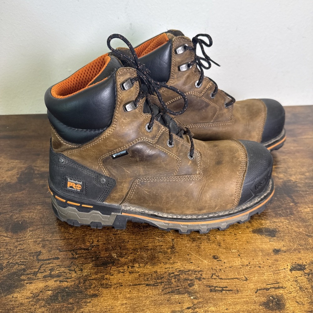 Timberland PRO Boondock 6" Waterproof Comp Toe Work Boot Men’s 11W Brown EUC